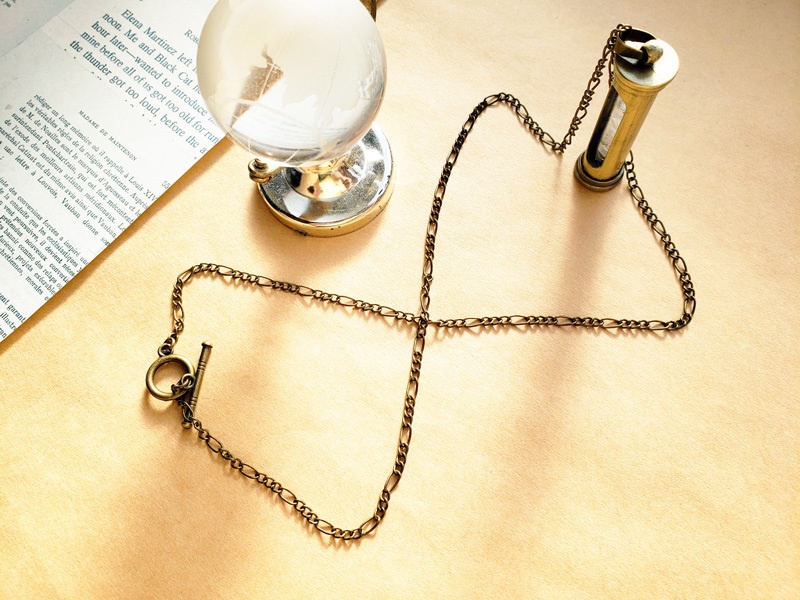 鉱石採集試験管【10・11・12月】ペンダント/革紐