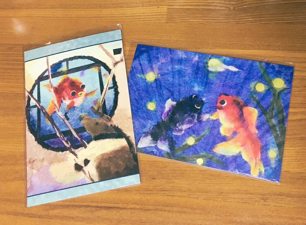 ポストカード ちぎり絵２点セット ありくい堂 Booth