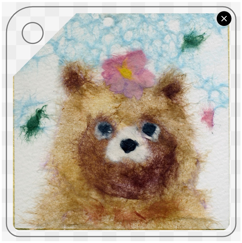 たぬきとさくら～アクリルキーホルダー