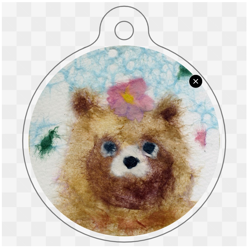 たぬきとさくら~アクリルキーホルダー