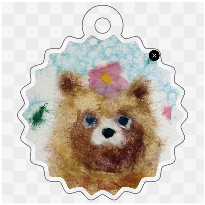 たぬきとさくら~アクリルキーホルダー