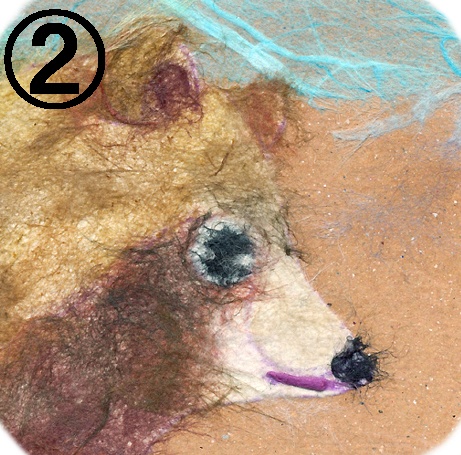 ちぎり絵たぬき3種缶バッジセット