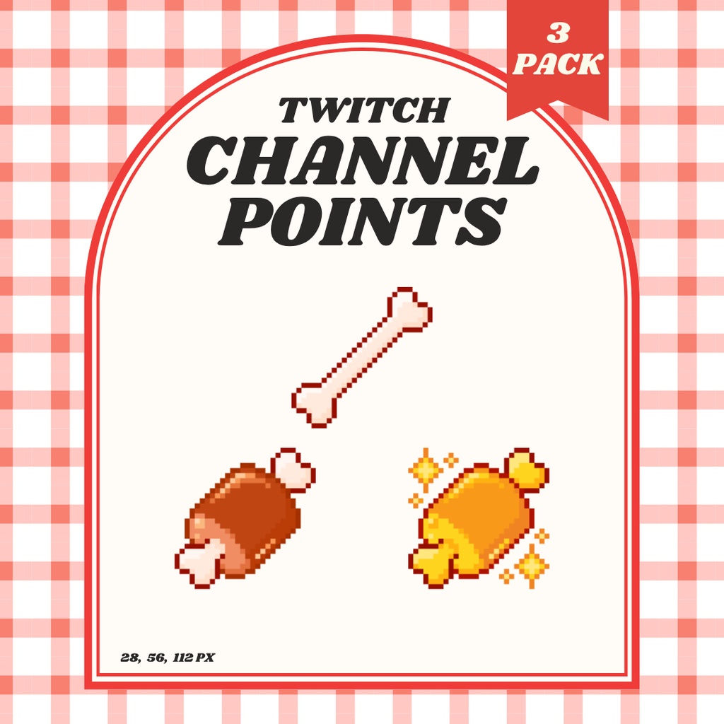 【Twitch対応】アニメ肉チャンネルポイント ▶︎ドット絵