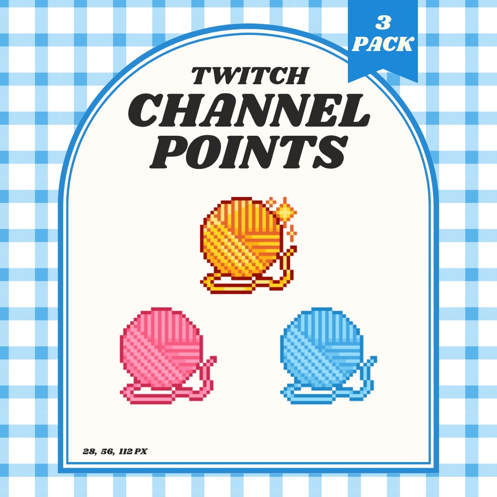 【Twitch対応】毛糸🧶チャンネルポイント ▶︎ドット絵