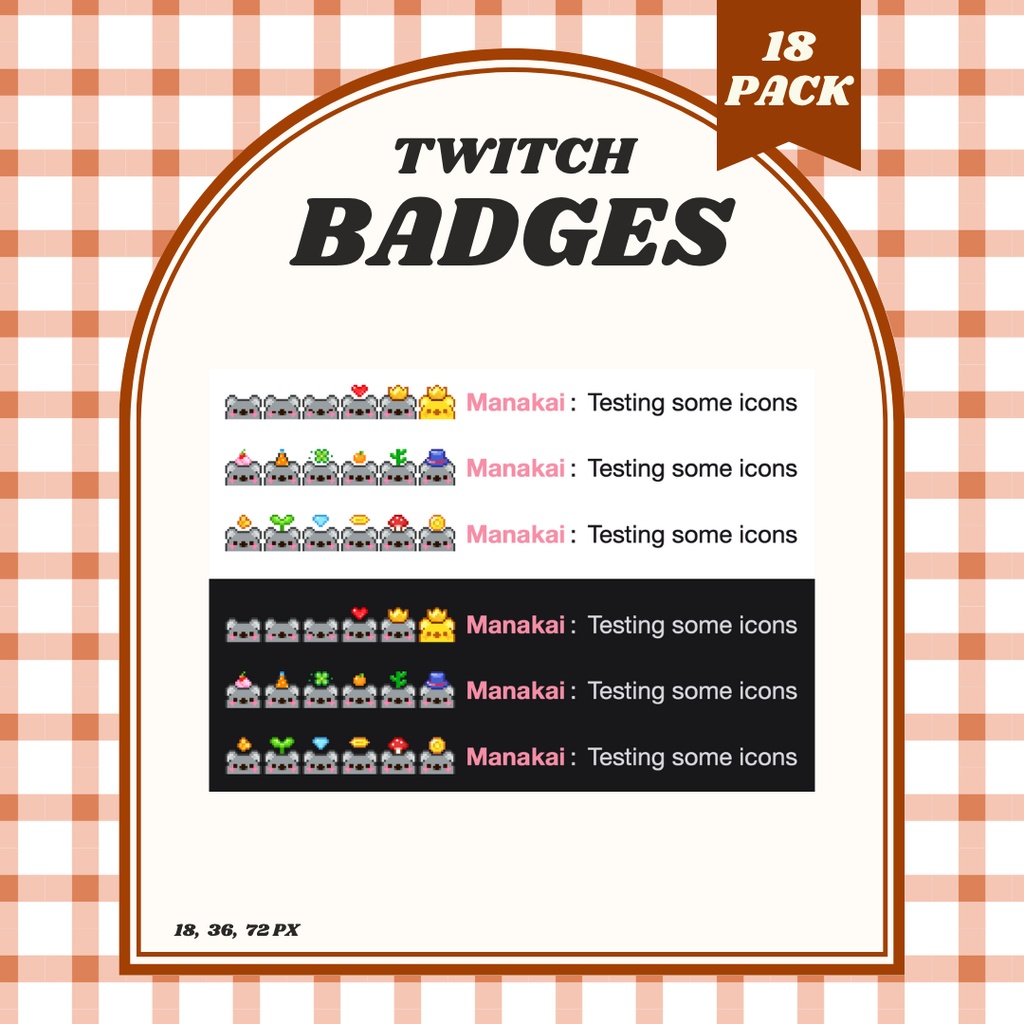 【Twitch対応】コアラのサブスクバッジ ▶︎18種入り