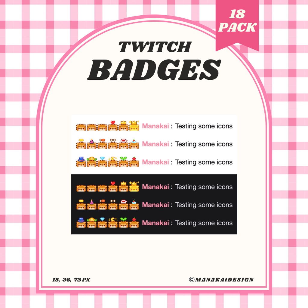 【Twitch対応】ライオンのサブスクバッジ ▶︎18種入り