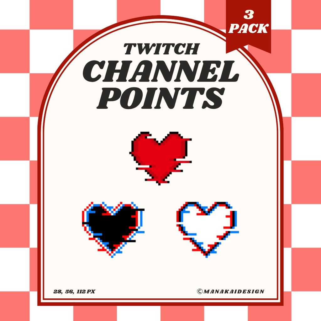 【Twitch対応】グリッチハート チャンネルポイント ▶︎3個 ドット絵