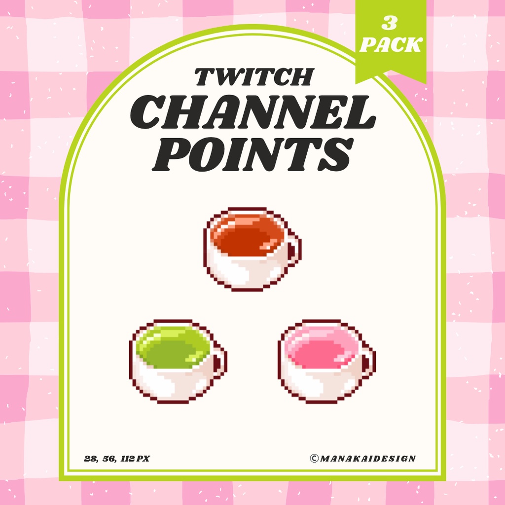 【Twitch対応】ラテ☕️ チャンネルポイント ▶︎3個 ドット絵