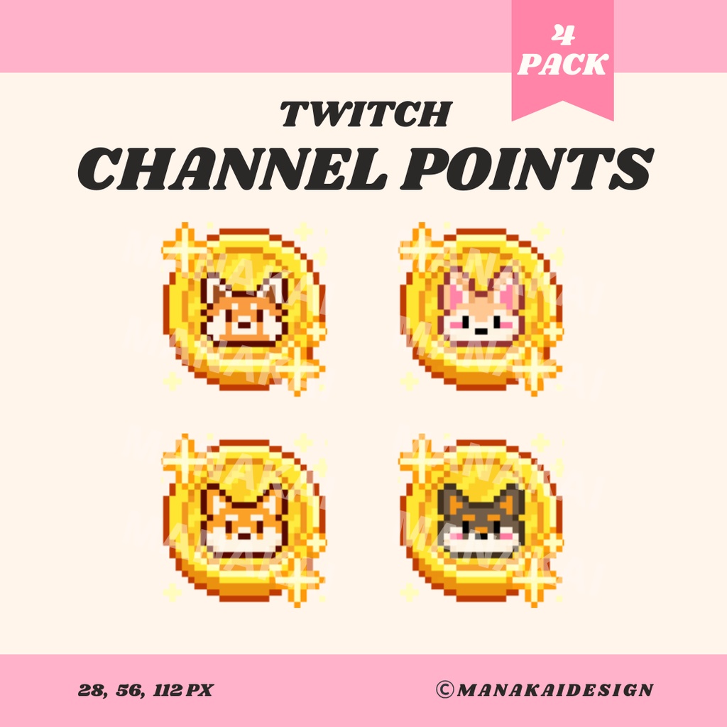 【Twitch対応】動物コイン チャンネルポイント ▶︎ドット絵