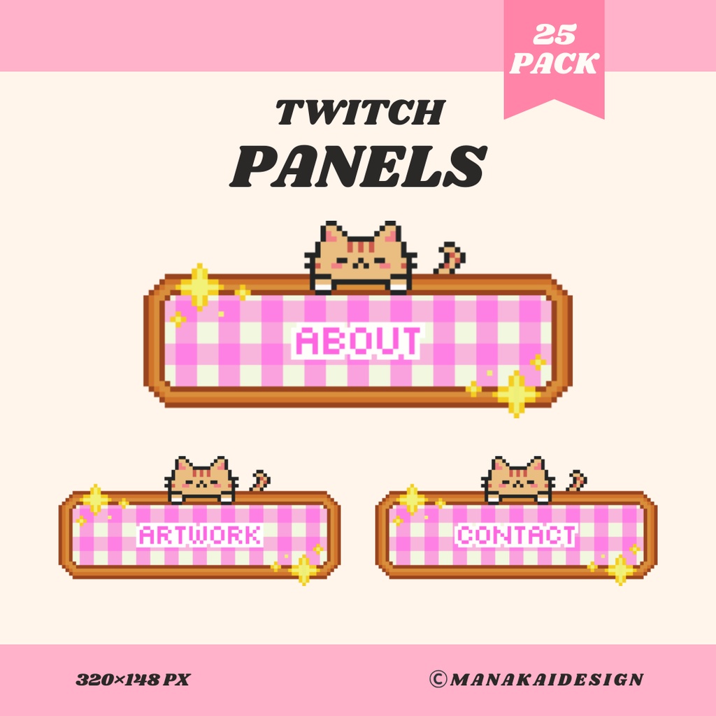 【Twitch】茶トラ猫 パネル ▶︎25個