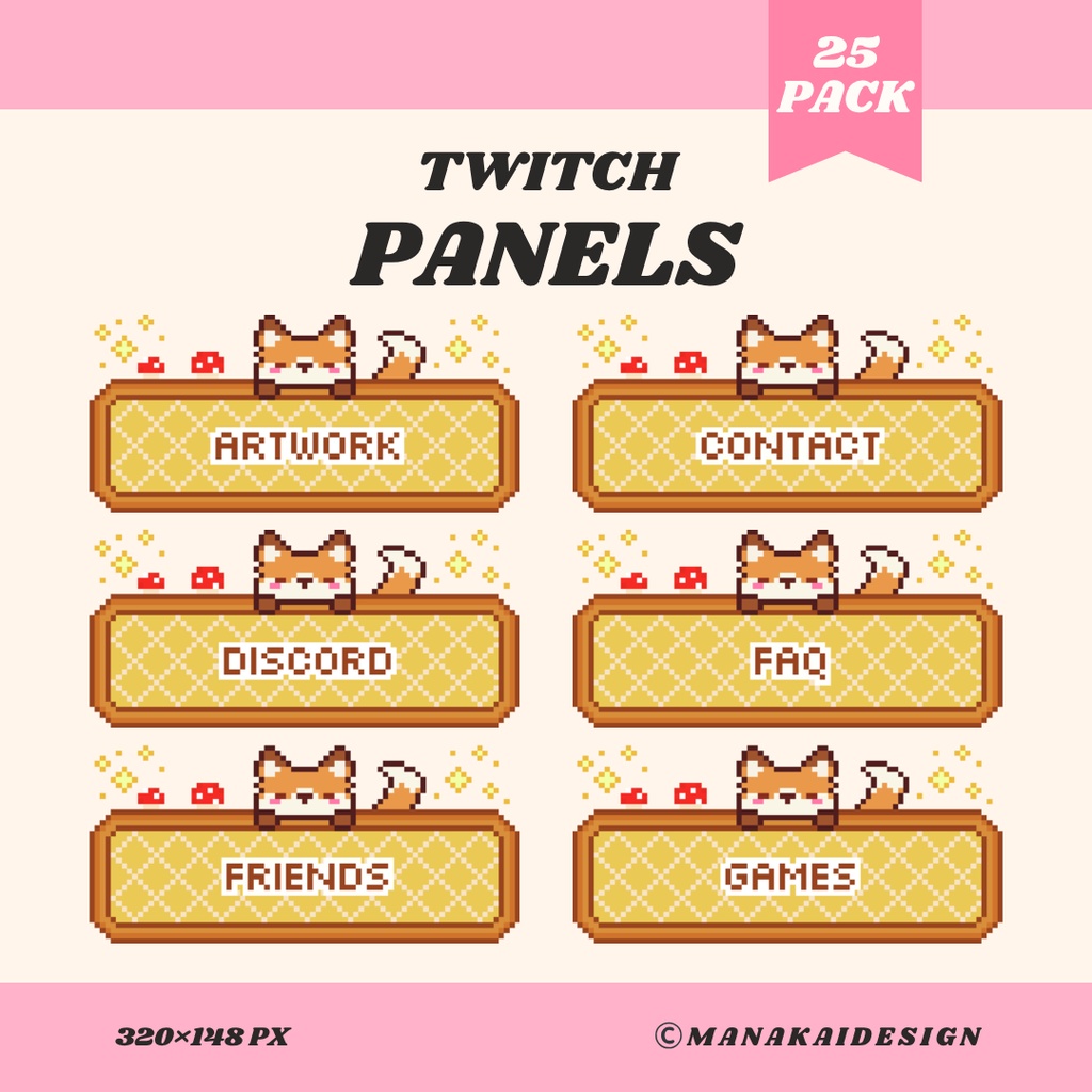 【Twitch】キツネ🦊 パネル ▶︎25個