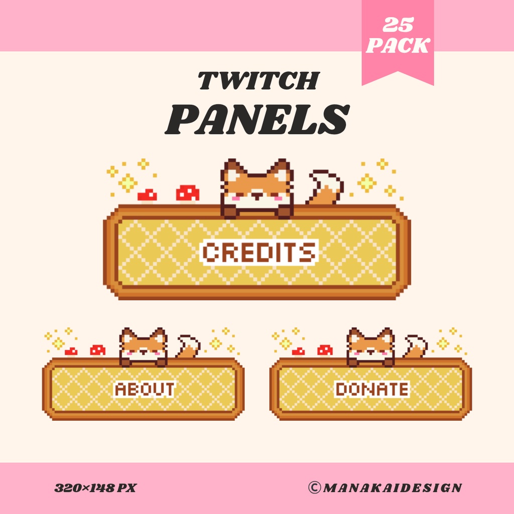 【Twitch】キツネ🦊 パネル ▶︎25個