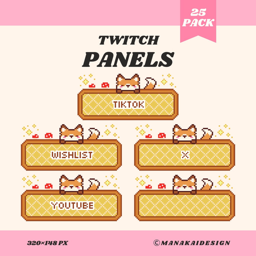 【Twitch】キツネ🦊 パネル ▶︎25個