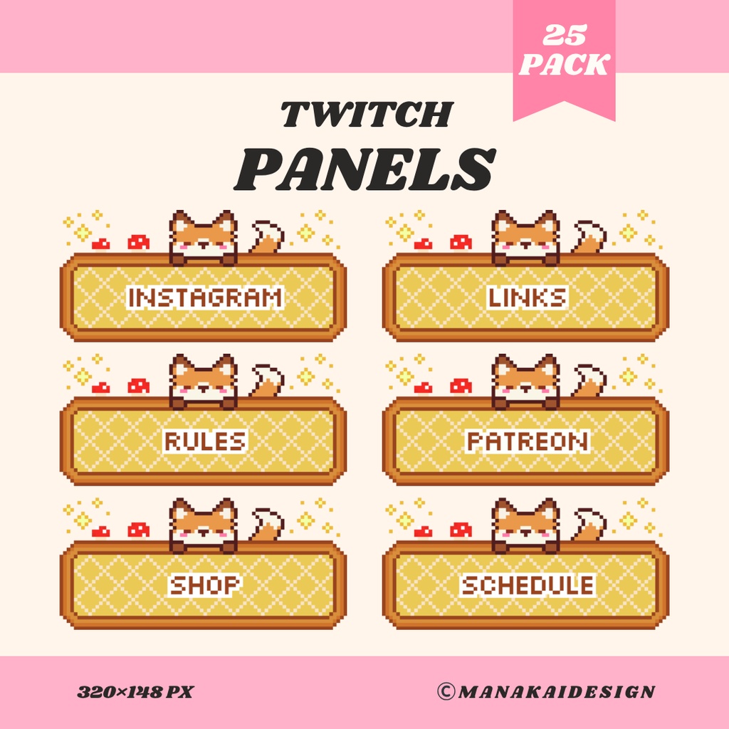 【Twitch】キツネ🦊 パネル ▶︎25個