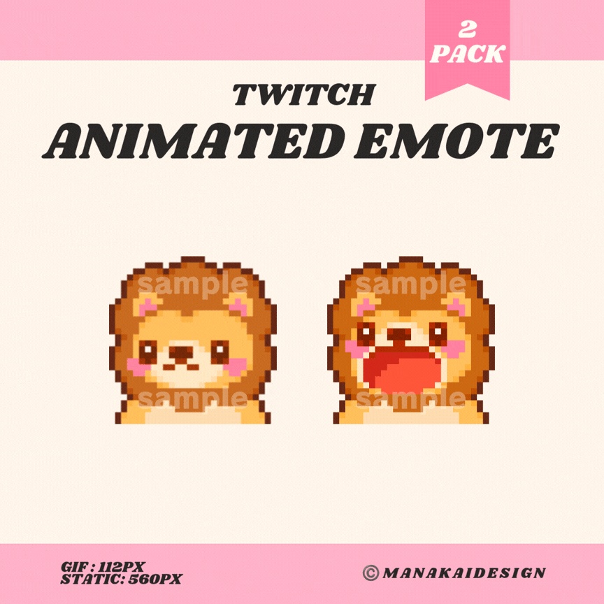 【Twitch対応】ぱくぱくアニマルのアニメーションスタンプ