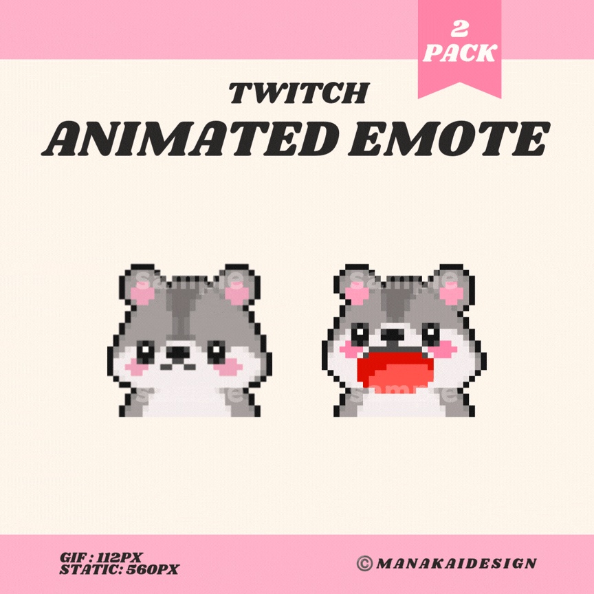 【Twitch対応】ぱくぱくアニマルのアニメーションスタンプ
