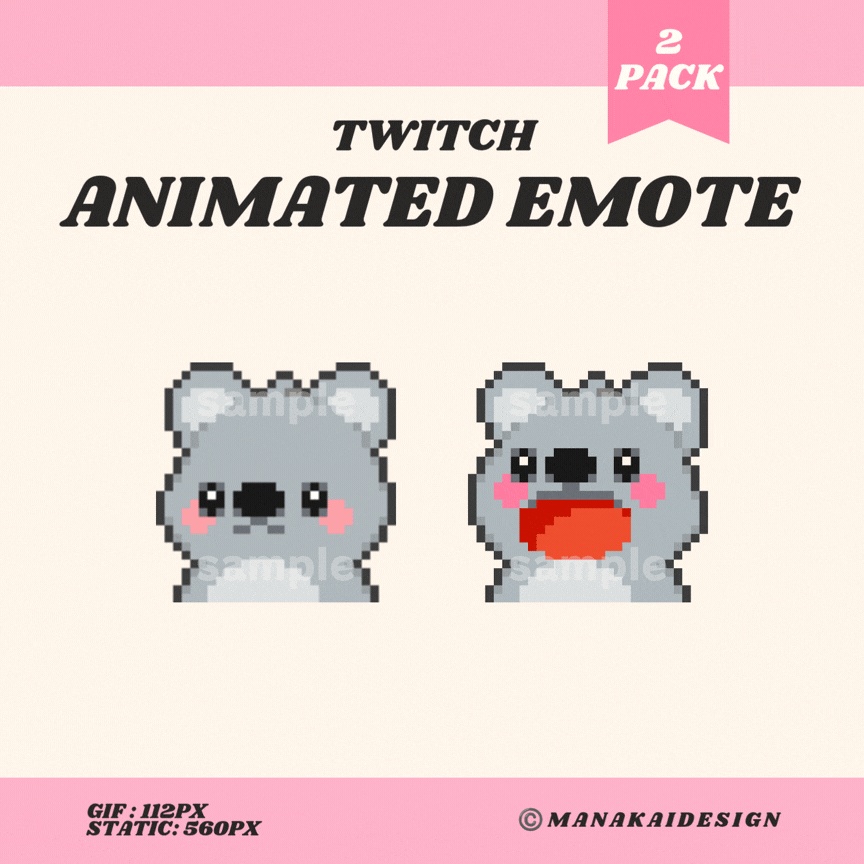 【Twitch対応】ぱくぱくアニマルのアニメーションスタンプ