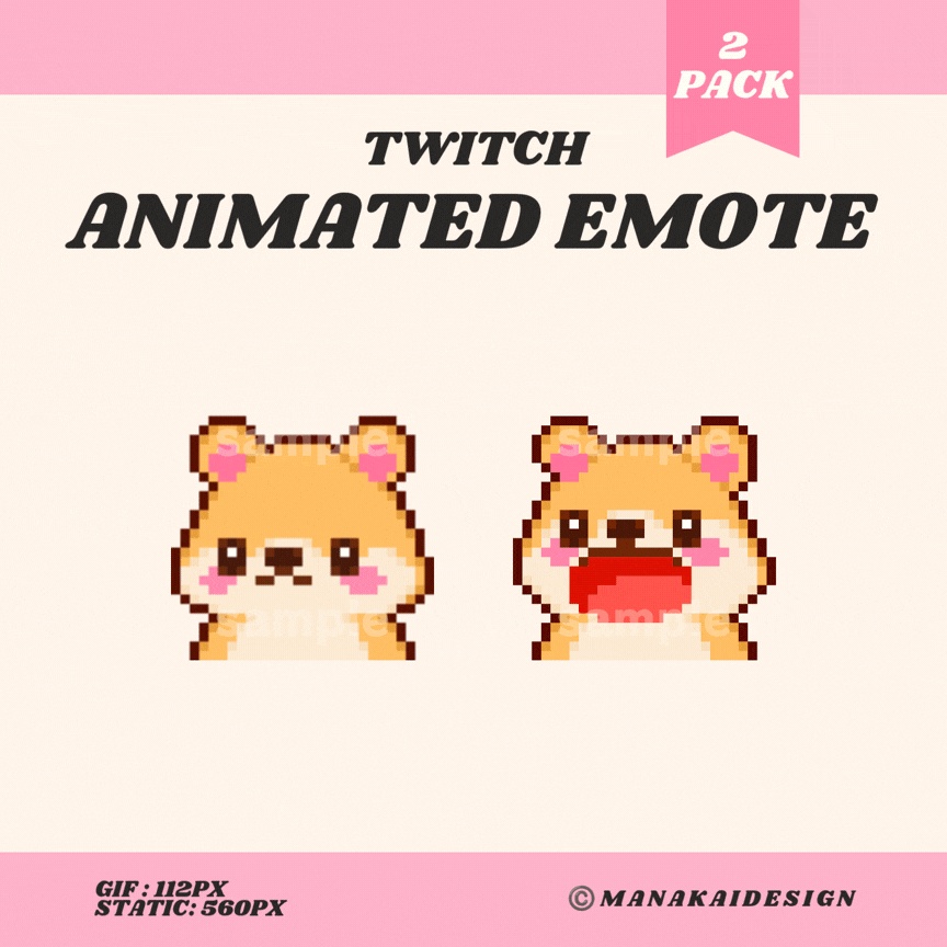 【Twitch対応】ぱくぱくアニマルのアニメーションスタンプ