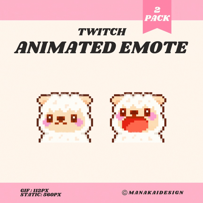 【Twitch対応】ぱくぱくアニマルのアニメーションスタンプ