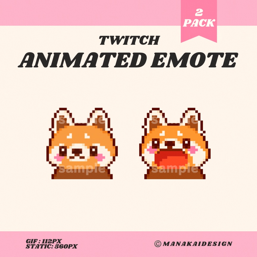 【Twitch対応】ぱくぱくアニマルのアニメーションスタンプ