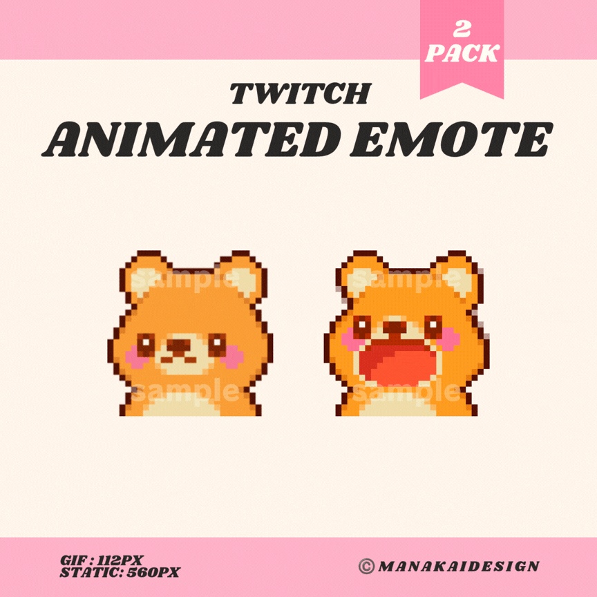 【Twitch対応】ぱくぱくアニマルのアニメーションスタンプ