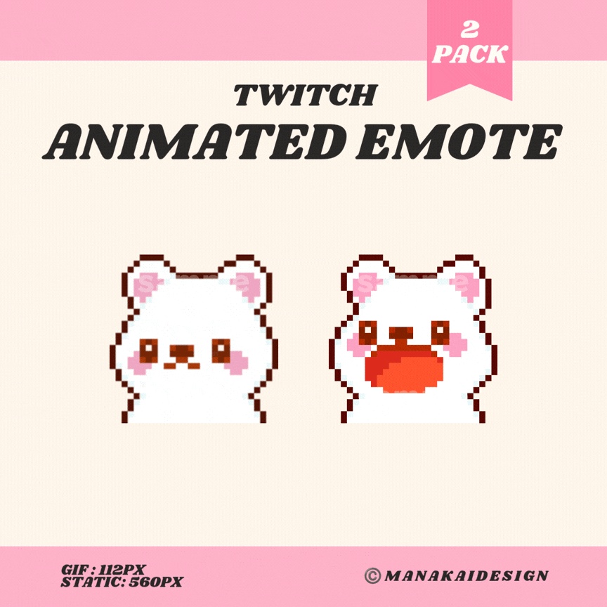 【Twitch対応】ぱくぱくアニマルのアニメーションスタンプ
