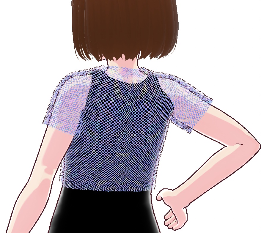 VRoid衣装:シースルーオーロラボレロ(透け感2種セット)