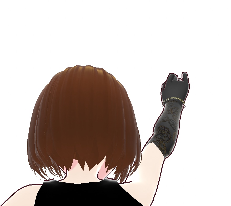 VRoid衣装:ギアグローブ(アクセ有り/無し2種)