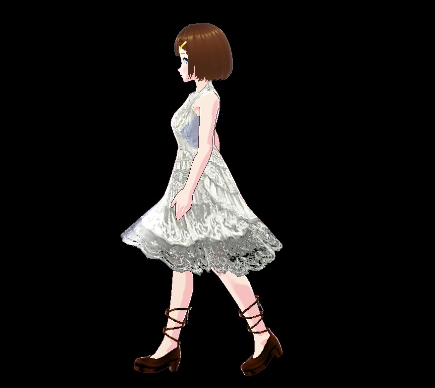 ゴスロリ服インナー用・ノースリーブ白レースブラウス+スカート