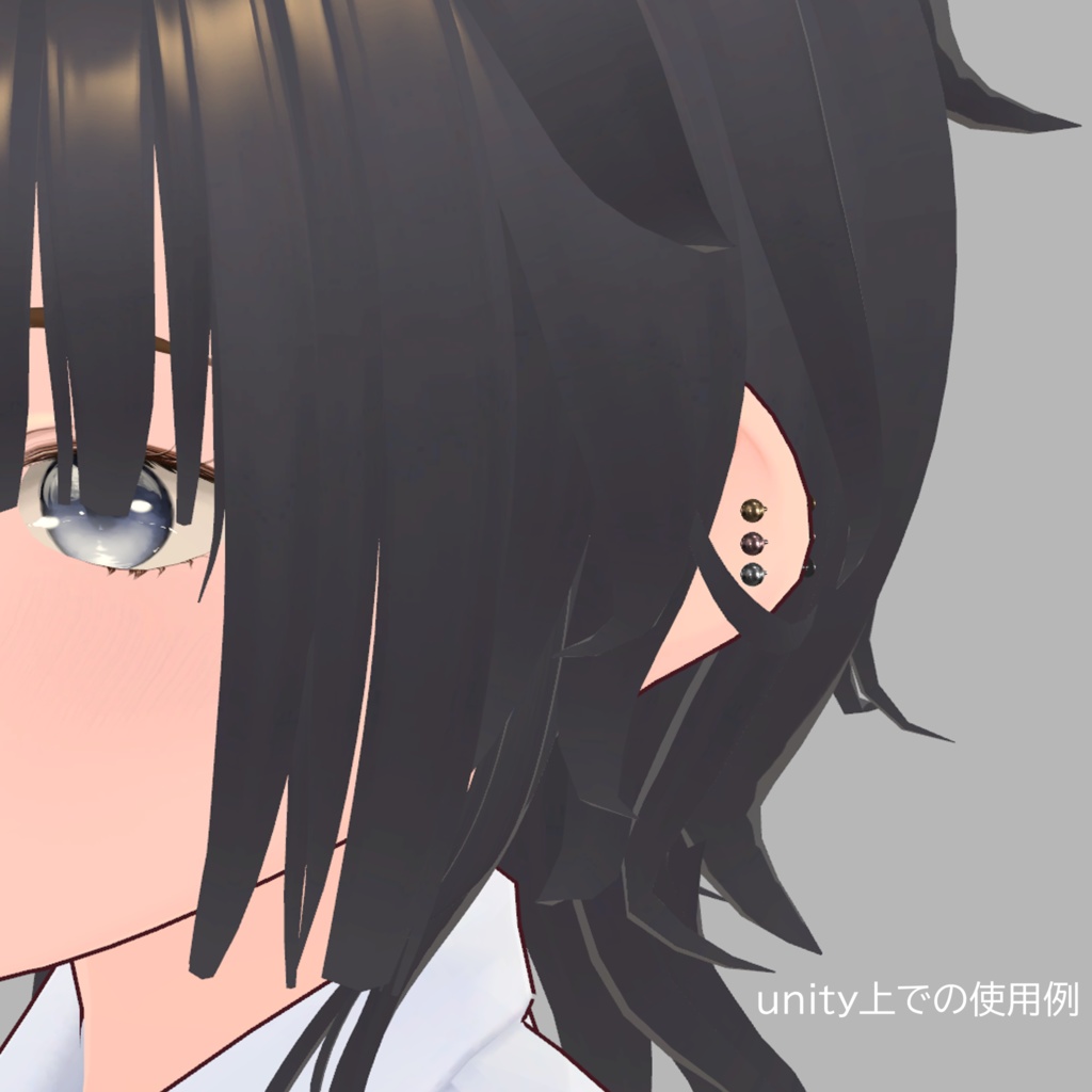 VRChat向けシンプルピアス/3Dモデル