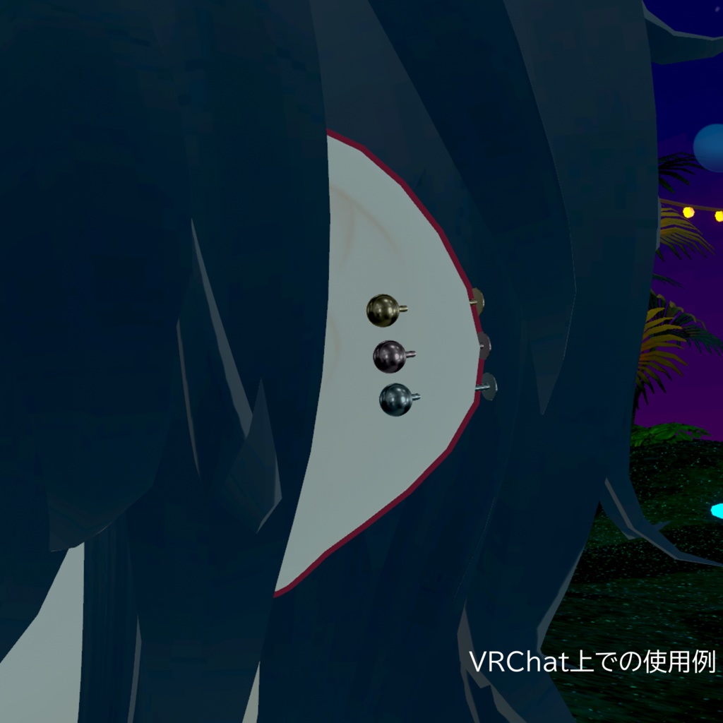 VRChat向けシンプルピアス/3Dモデル
