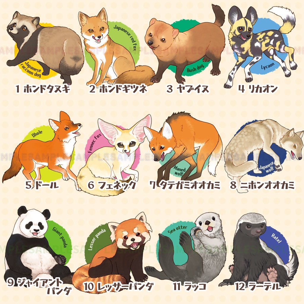 ひのきのキーホルダー vol.1 イヌのなかま