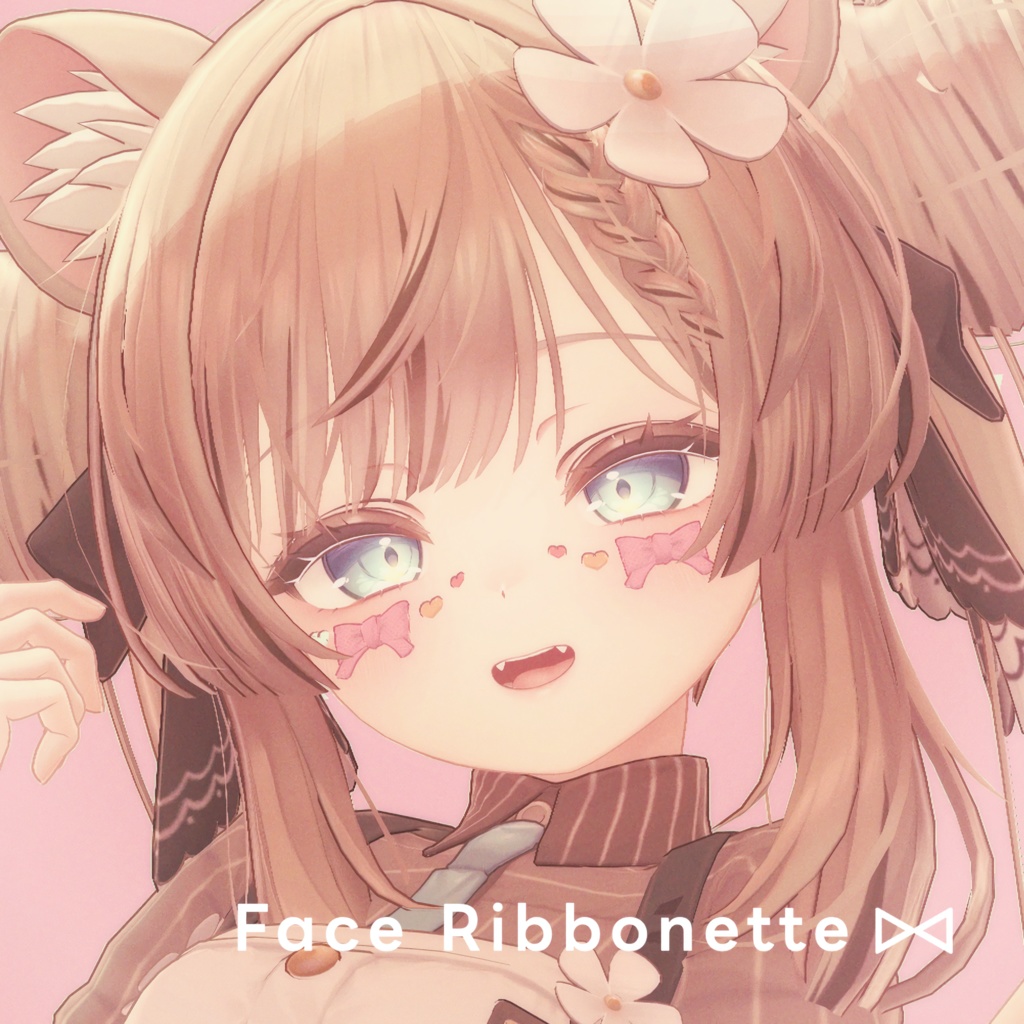【3D】Face_Ribbonette【MA対応】(複数対応)