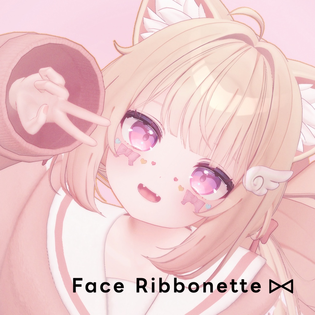【3D】Face_Ribbonette【MA対応】(複数対応)