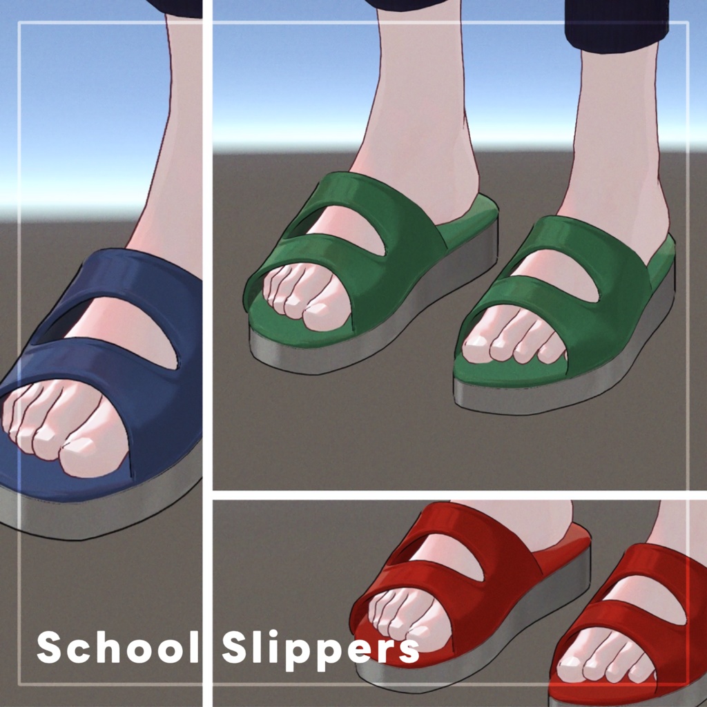 【3D】School Slippers【MA対応】Lapwing対応