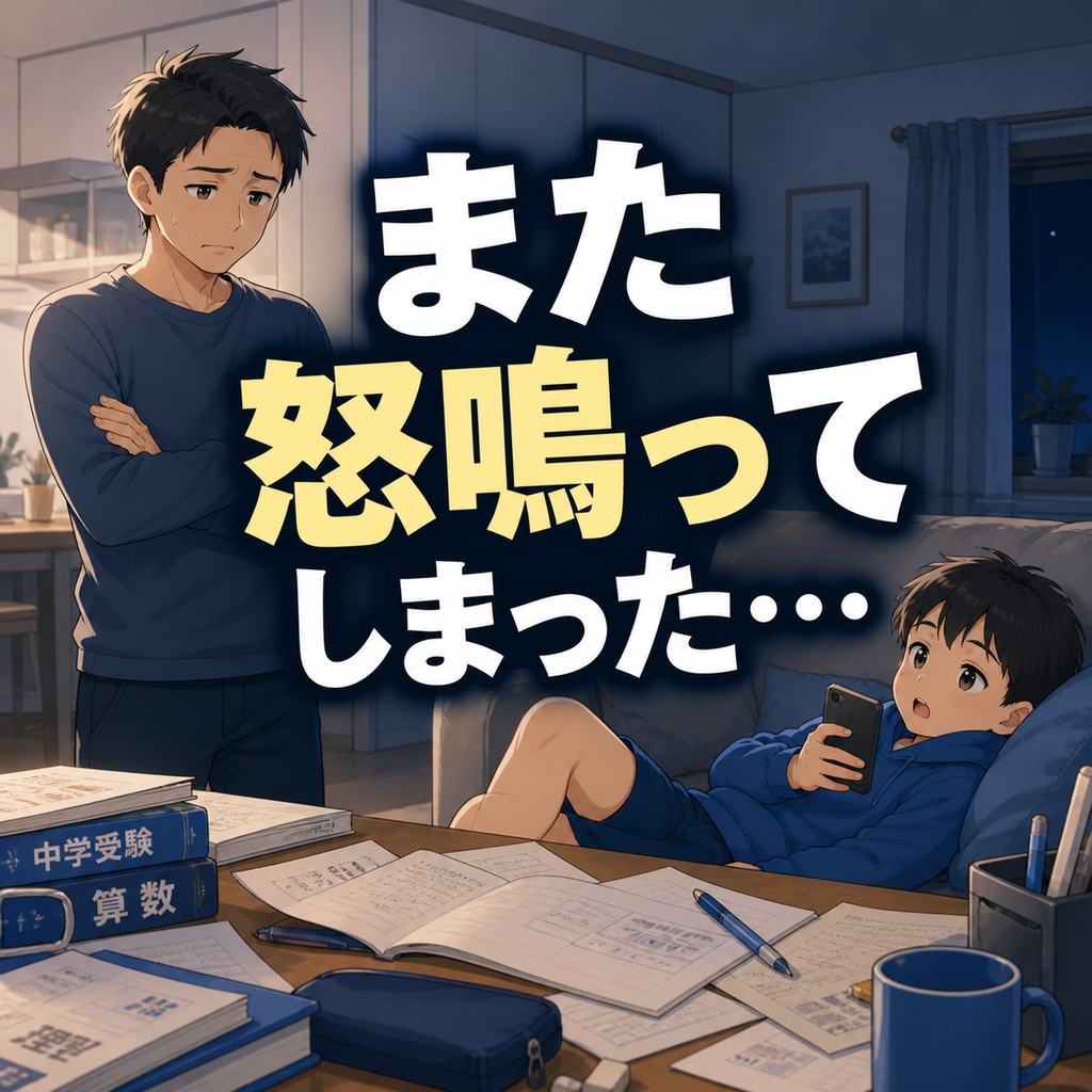 また怒鳴ってしまった日から変わる｜怒らない中学受験“声かけ3選”【無料】