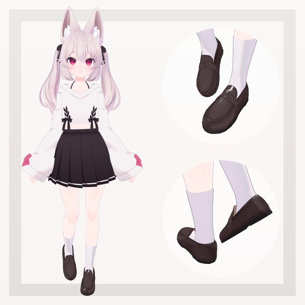 【14アバター対応】四つ葉ローファー