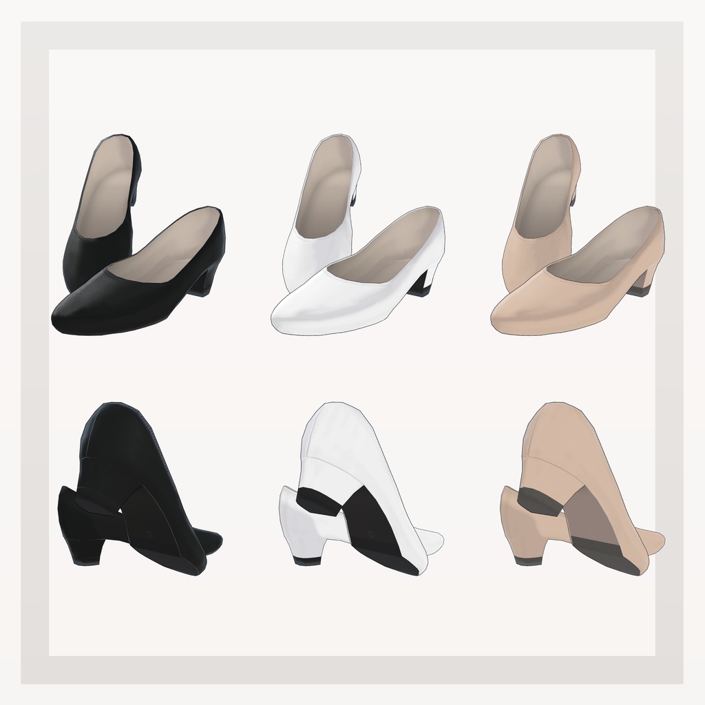 【7アバター対応】四つ葉パンプス