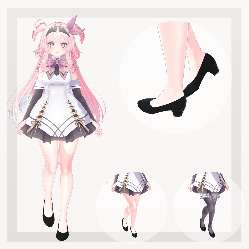 【7アバター対応】四つ葉パンプス