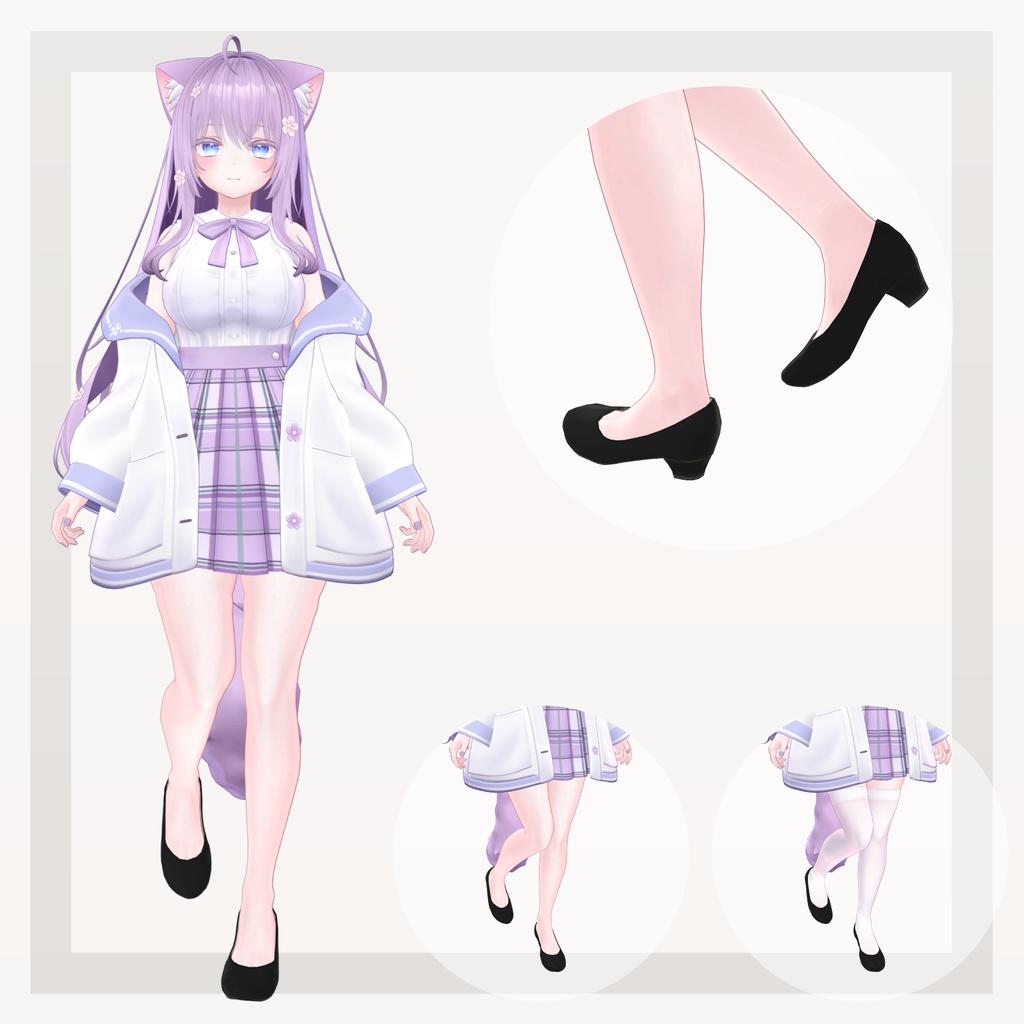 【7アバター対応】四つ葉パンプス