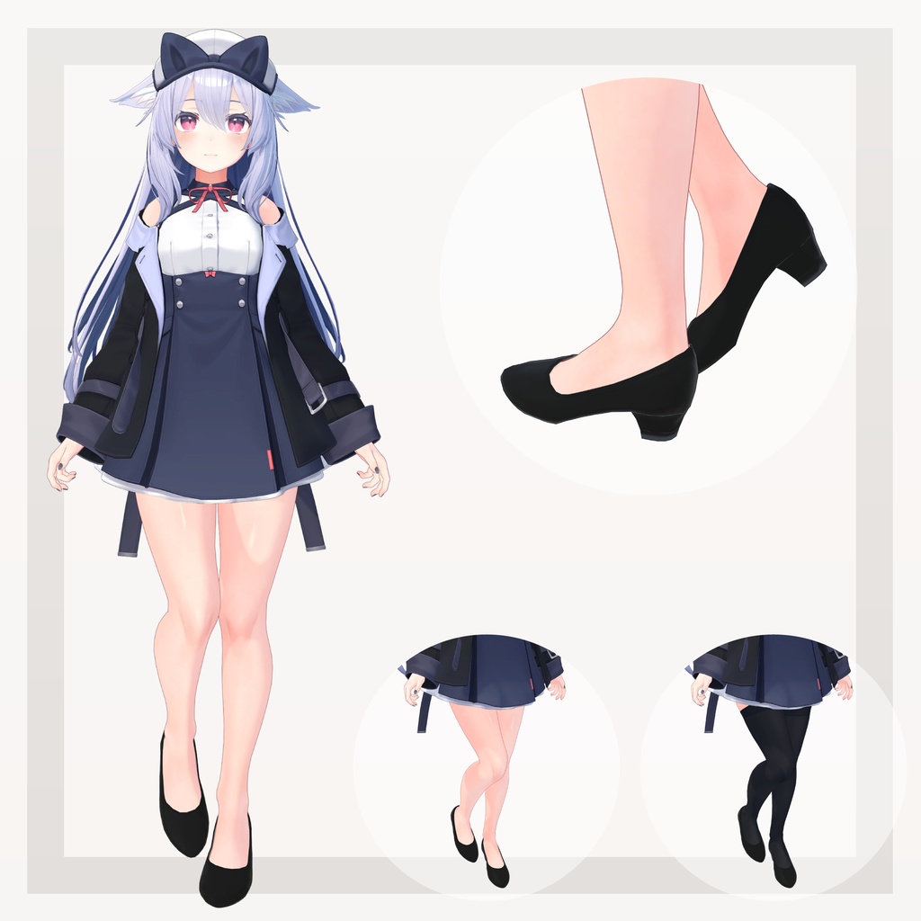 【7アバター対応】四つ葉パンプス