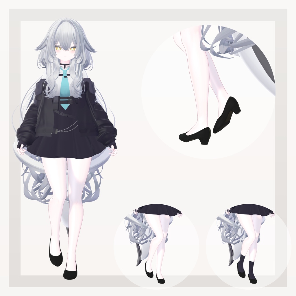 【7アバター対応】四つ葉パンプス