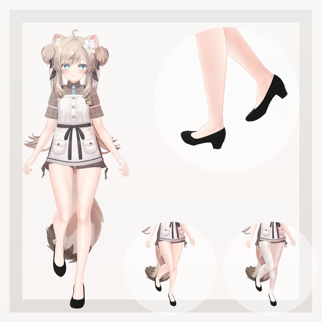 【7アバター対応】四つ葉パンプス