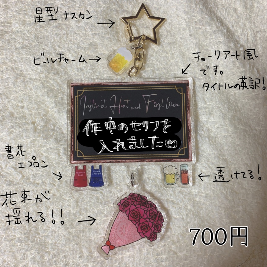 書花アクリルキーホルダー