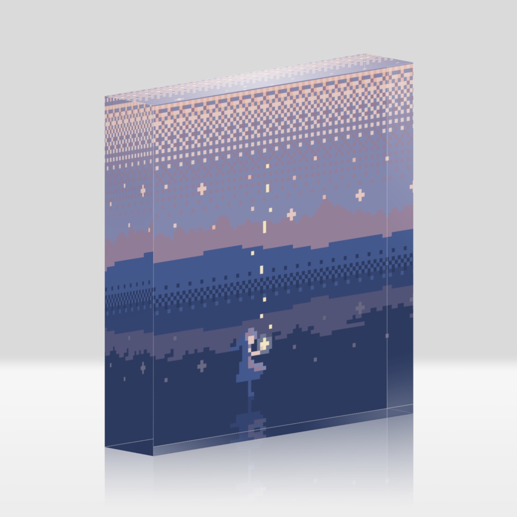 きらめき 100×100mmアクリルブロック