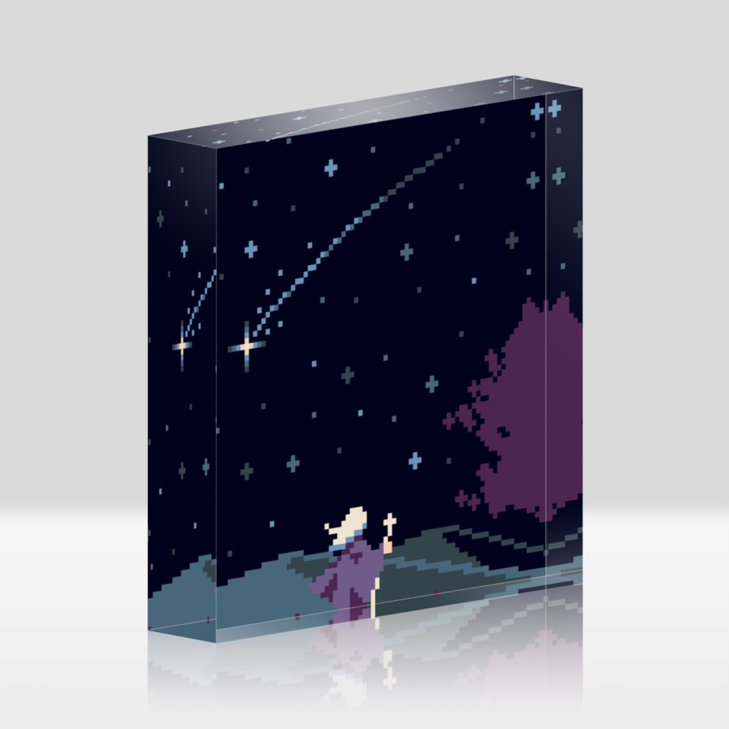 星に、願いを　100×100　アクリルブロック