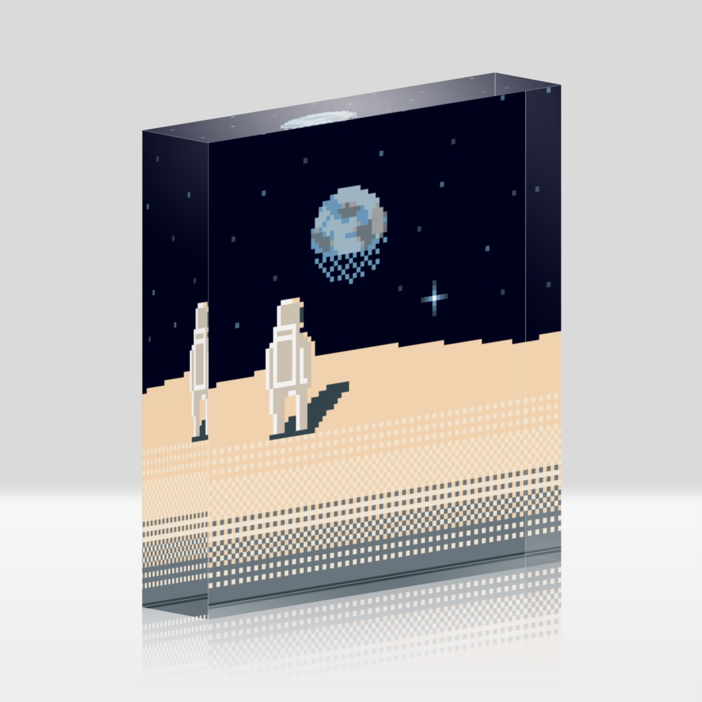 Earth do you copy 100×100mm アクリルブロック