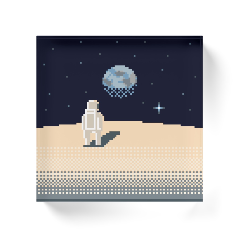 Earth do you copy 100×100mm アクリルブロック