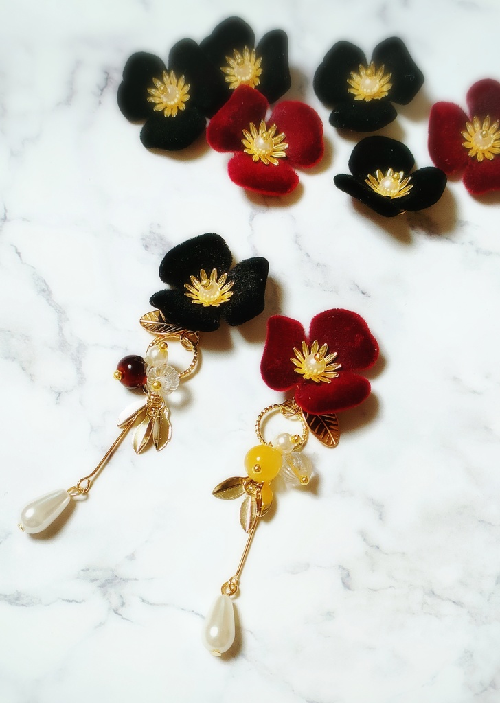 大ぶりフロッキー*イヤリング