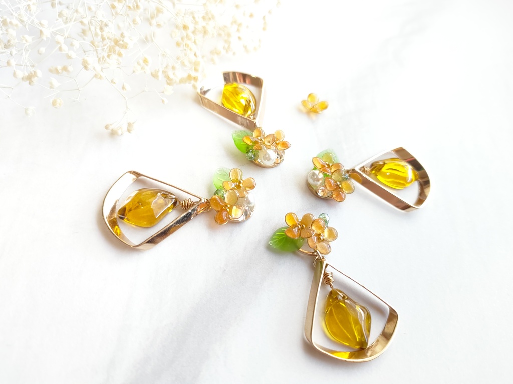 【限定再販】金木犀のピアス* イヤリング